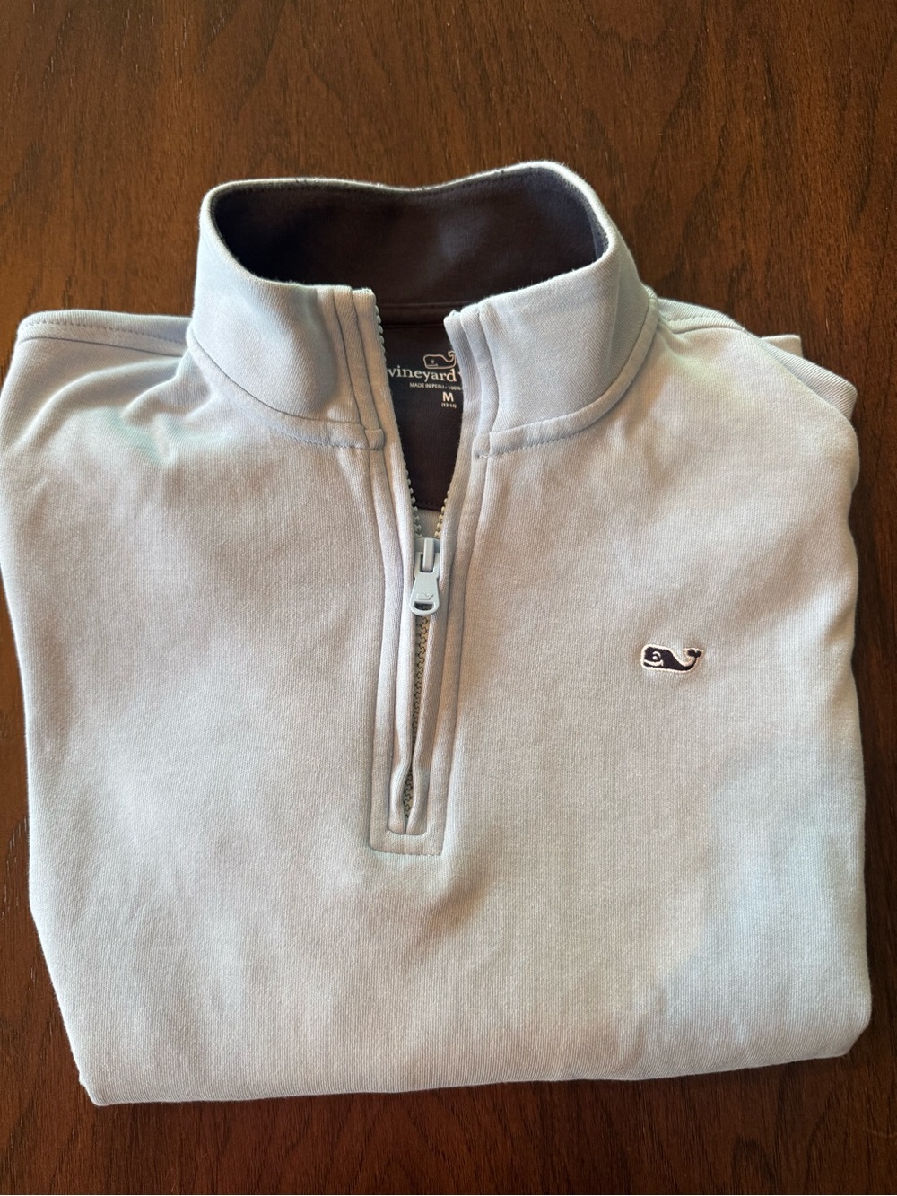 Vineyard Vines Light Blue Boys Quarter-Zip Sweater